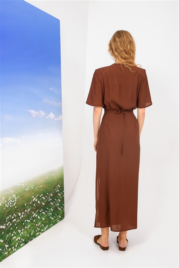 ARPYES LONG ISLAND DRESS BROWN